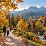 Zakopane jesienią - ilustracja spokojnego spaceru wśród złotych drzew