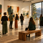 Młode Zakopane - ilustracja młodych artystów i odwiedzających galerię